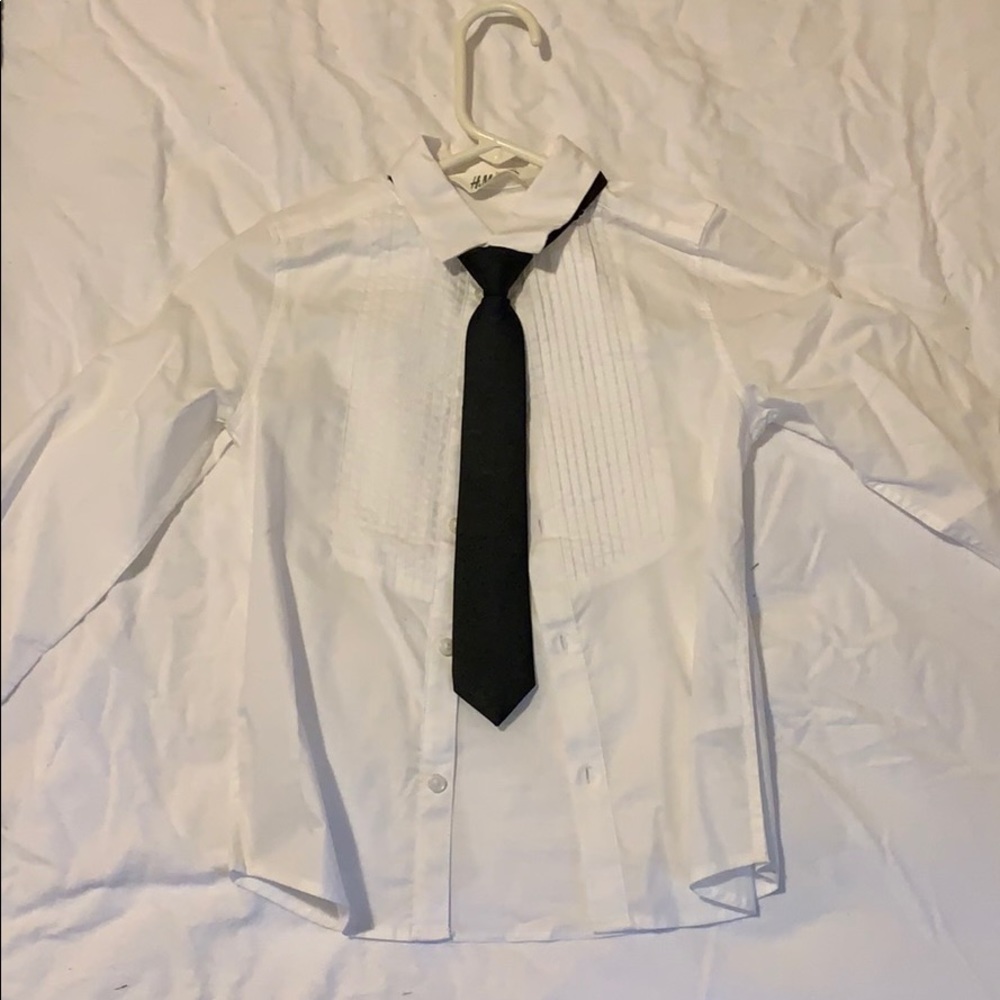 White Tuxedo Dress Shirt/ Boys